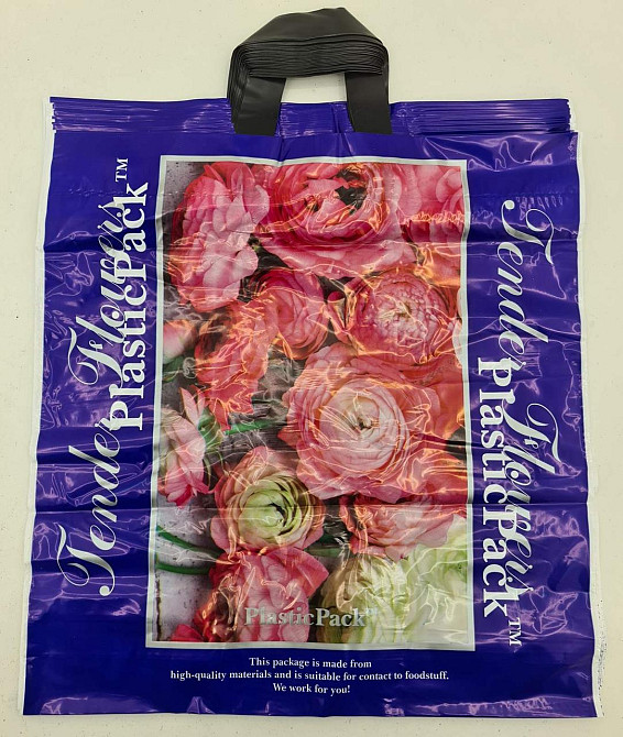 Пакет с петлевой ручкой (47*49) Розы Наксан (25 шт) Харьков - изображение 3