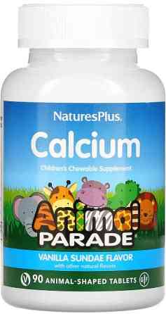 Жувальний кальцій для дітей Nature's Plus Animal Parade Chewable Calcium 90 таб ваніль Київ