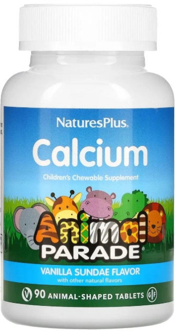 Жувальний кальцій для дітей Nature's Plus Animal Parade Chewable Calcium 90 таб ваніль Київ - фото 1