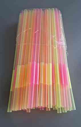 Трубочка для напоїв d8 27см Люмінесцентна (50 шт) Харків