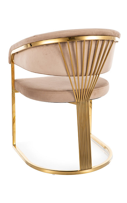 Стілець CROWN VELVET золотий каркас/беж BL.28 Киев - изображение 4