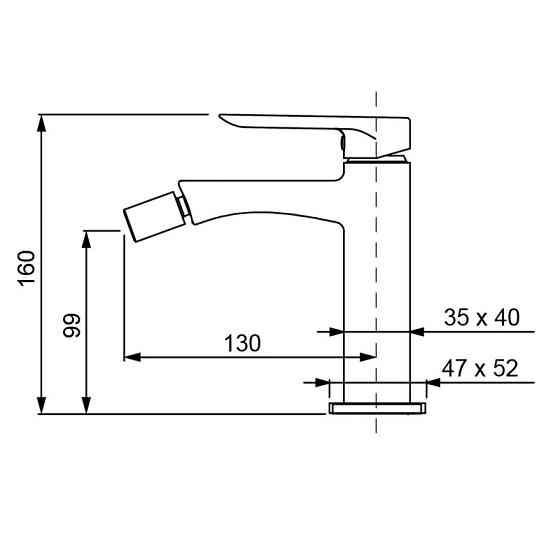 Смеситель для биде Koer KB-20028-01 (KR5301) высокого качества Харьков