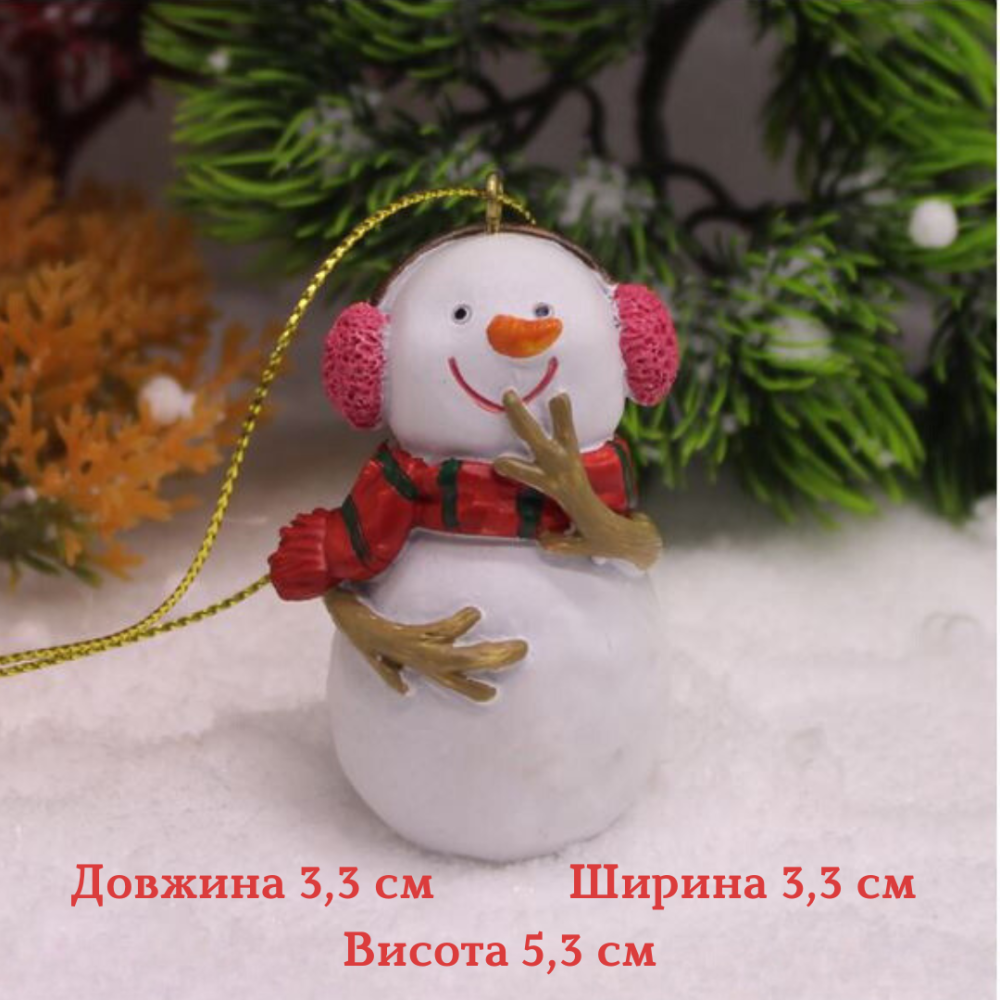 Новогодние елочные игрушки из полистоуна. Ёлочные украшения. Винтажные елочные игрушки из полистоуна Сніговик 2 Одесса - изображение 1