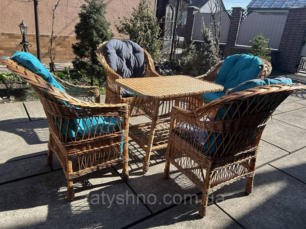 Мебель плетеная с голубыми накидами Киев - изображение 6