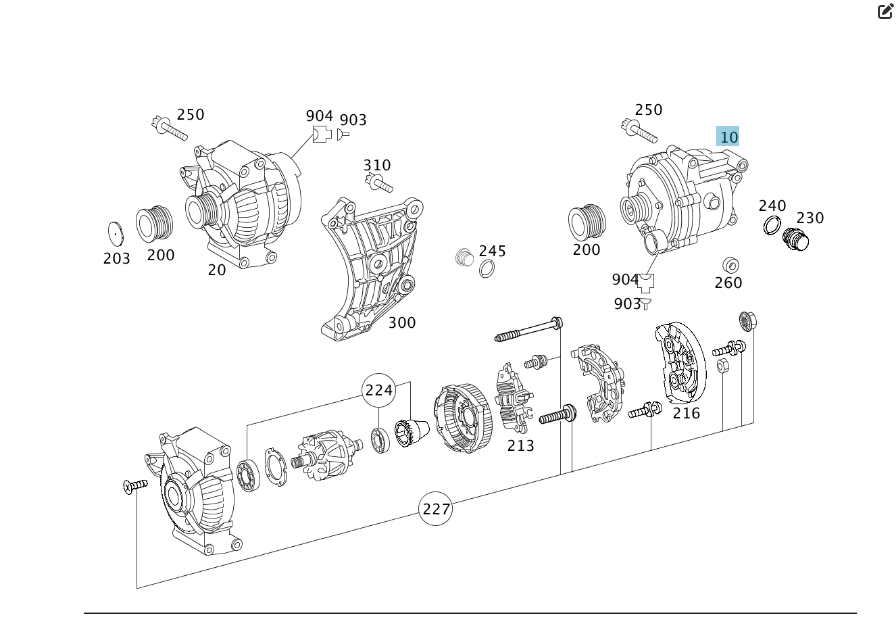 Mercedes-Benz  A0001502250 Генератор для двигуна OM628 Одеса - фото 2