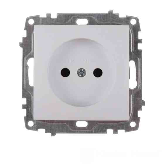 Механизм розетки без заземления 16А, термопластик, Enzo белый Днепр
