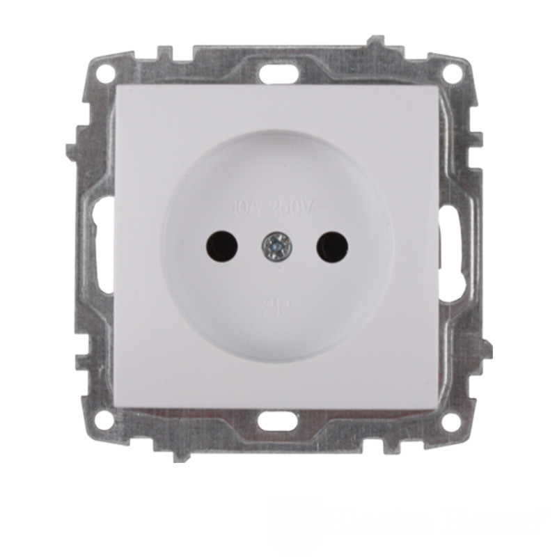 Механизм розетки без заземления 16А, термопластик, Enzo белый Днепр - изображение 1