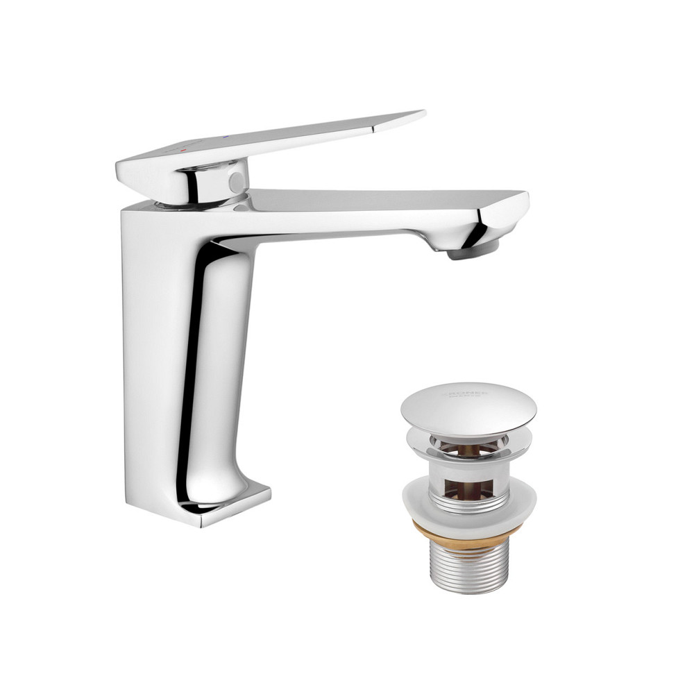 Смеситель для раковины Kroner KRP Ersel - C0111BV с донным клапаном Киев - изображение 1