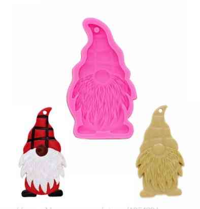 Молд новогодний Гном 70 на 44 мм розовый Киев