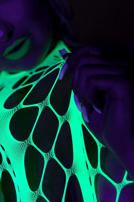 Бодістокінг - Ouch! Bodystocking With Halterneck Green, XL/4XL Sex Aura Київ - фото 8
