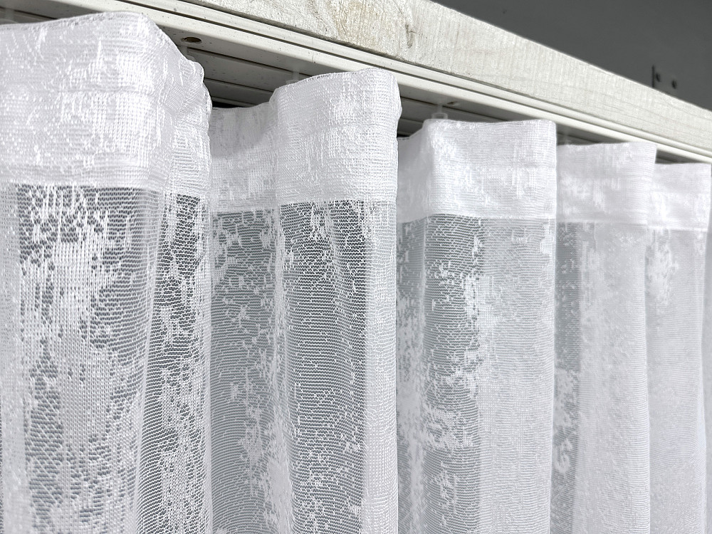 Тюль VR-Textil 1400т Мармур Жакард Білий 280х270 см (49-369) Київ - фото 8