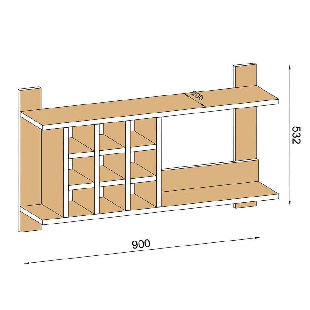 Настінна винна полиця "Огарі" бланже Миколаїв - фото 2