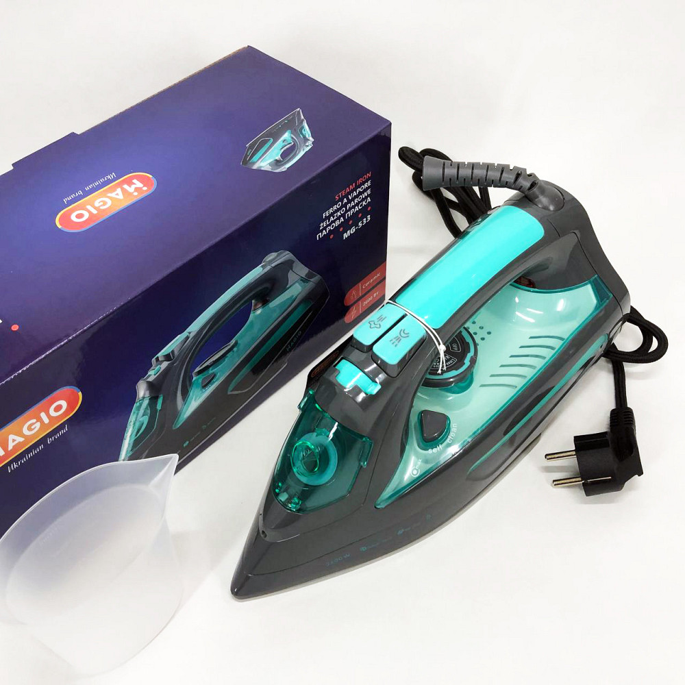 Утюг для одежды с функцией пара Magio MG-533 2600 Вт, Утюг керамический антипригарный CL-27 Львов - изображение 5