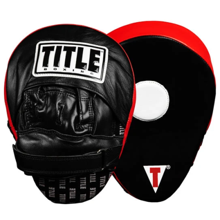 Лапи боксерські TITLE Boxing Incredi-Ball Leather Punch Mitts 2.0 Black/Red Каменское