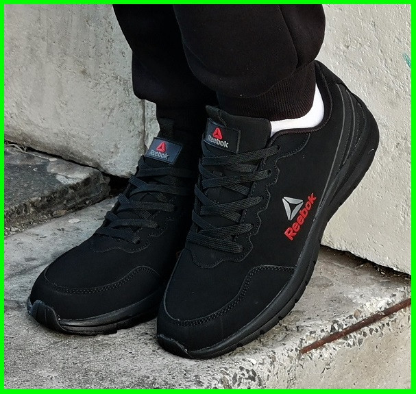 Кроссовки Reebok Черные Рибок Кожа Женские (размеры: 36,37,38,39,40,41) Днепр - изображение 4