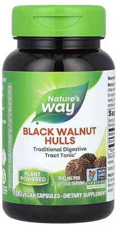 Черный орех Nature's Way  Black Walnut Hulls 900 мг 100 вег капс Киев