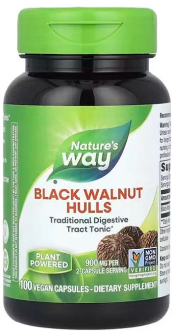 Черный орех Nature's Way  Black Walnut Hulls 900 мг 100 вег капс Киев - изображение 1