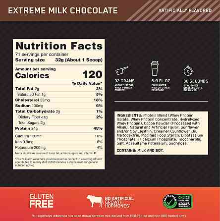 100% Whey Gold Standard  2,3 kg  (Extreme Milk Chocolate) Луцьк