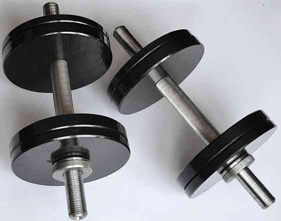 Гантелі набірні 2 по 12 кг Гантелі, гирі, штанги та диски металеві з порошковим фарбуванням Київ