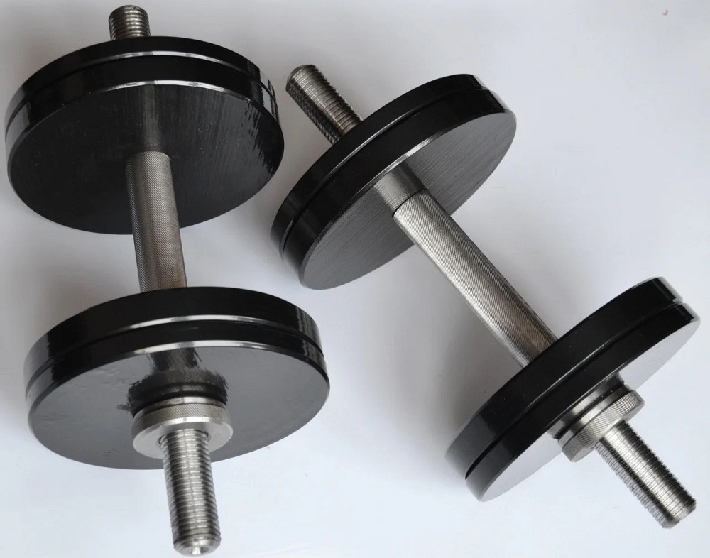 Гантелі набірні 2 по 12 кг Гантелі, гирі, штанги та диски металеві з порошковим фарбуванням Київ - фото 4