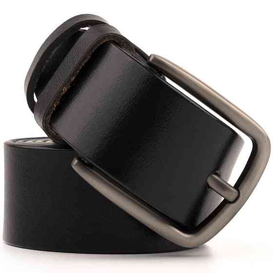 Ремень мужской с классической пряжкой механика Vintage 20316 Черный Киев