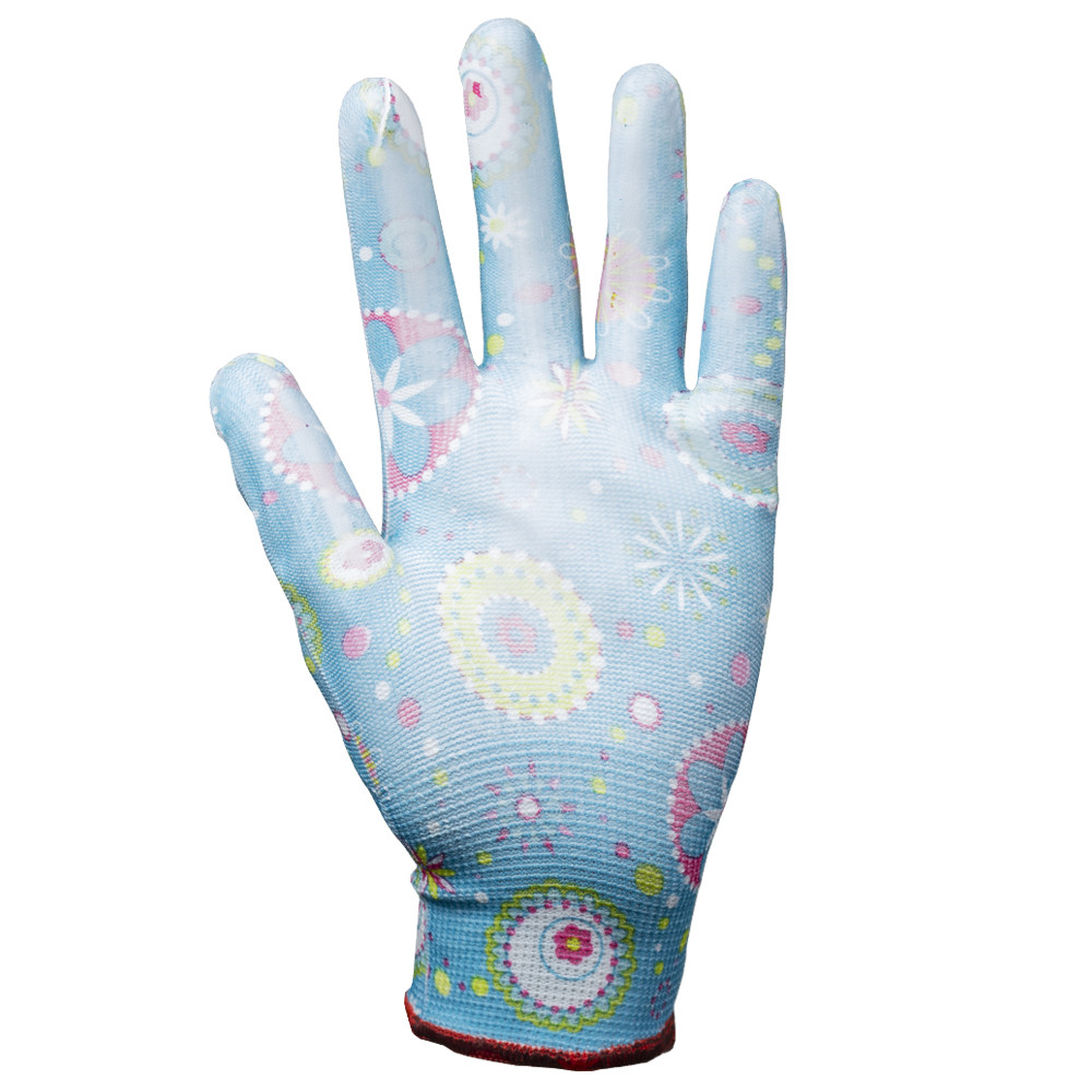 Sigma Перчатки трикотажные с частичным ПУ покрытием р7 (синие, манжет) SIGMA (9446541) Киев - изображение 2