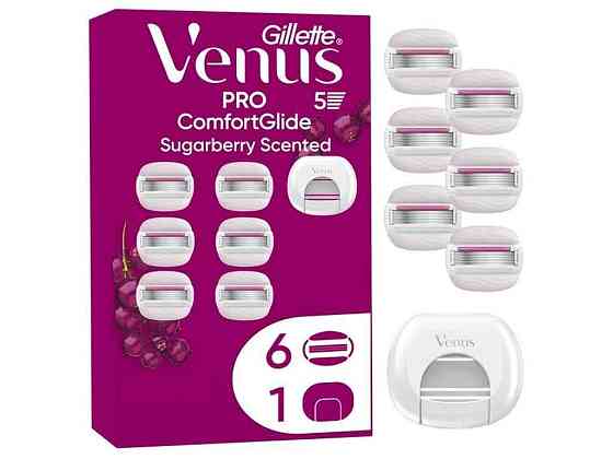 Картридж 6шт для гоління (леза) жіночі Venus Pro ComfortGlide Sugarberry чохол для лез ТМ VENUS Київ