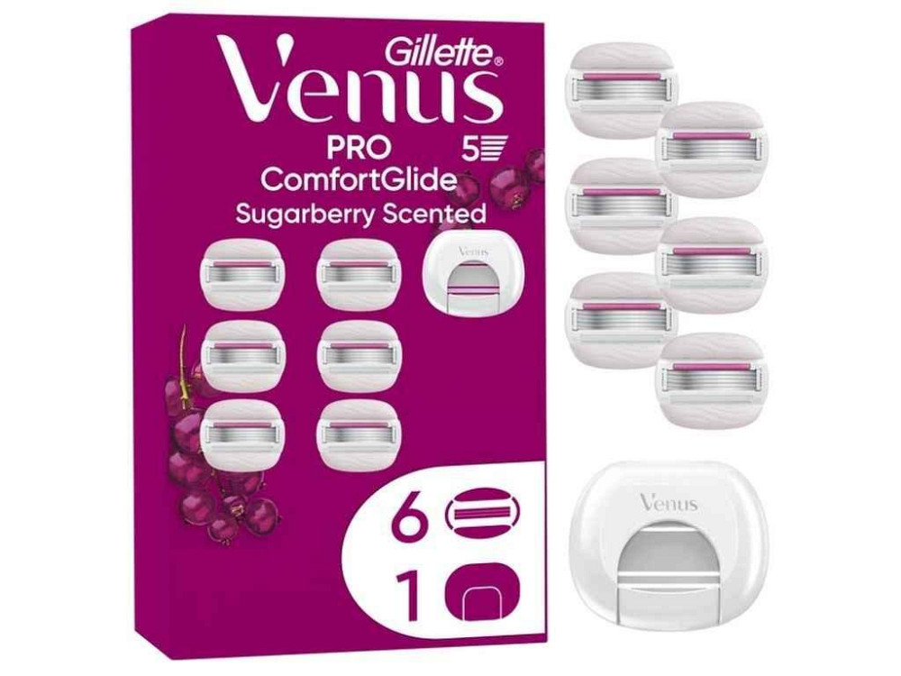 Картридж 6шт для гоління (леза) жіночі Venus Pro ComfortGlide Sugarberry чохол для лез ТМ VENUS Київ - фото 1
