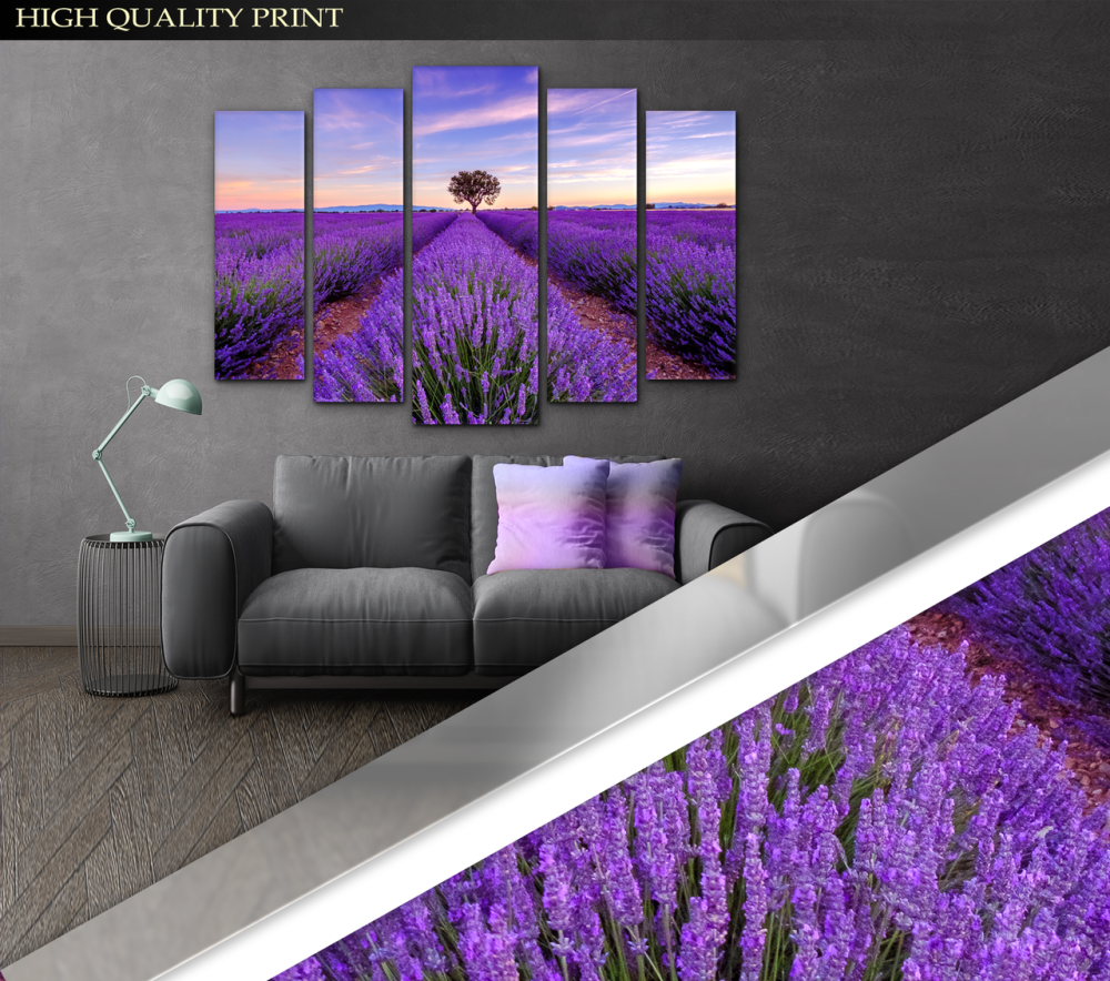 Модульна картина Полі лаванди Art-328_5 ( 80х118см ) Київ - фото 3