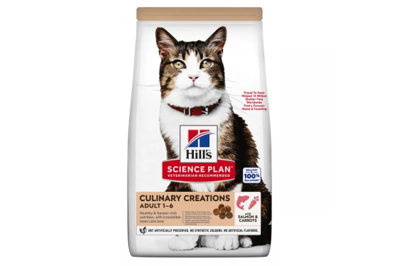 Hills SP Feline Adult Culinary Creations (Хілс Кулінарі Лосось Морква) для дорослих кішок 1-6 років 10 кг. Запоріжжя