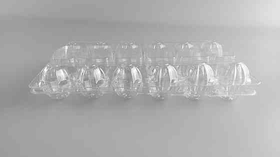 Упаковка для перепелиных яиц 18 ячеек прозрачная прямоугольная ПЭТ (50 шт) — тара для хранения и продажи Харьков