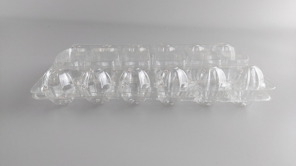 Упаковка для перепелиных яиц 18 ячеек прозрачная прямоугольная ПЭТ (50 шт) — тара для хранения и продажи Харьков - изображение 2