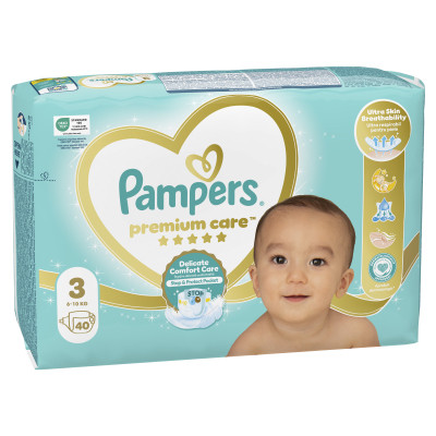 Підгузки Pampers Premium Care Midi Розмір 3 (6-10 кг) 40 шт (8001090379337) Вінниця - фото 2