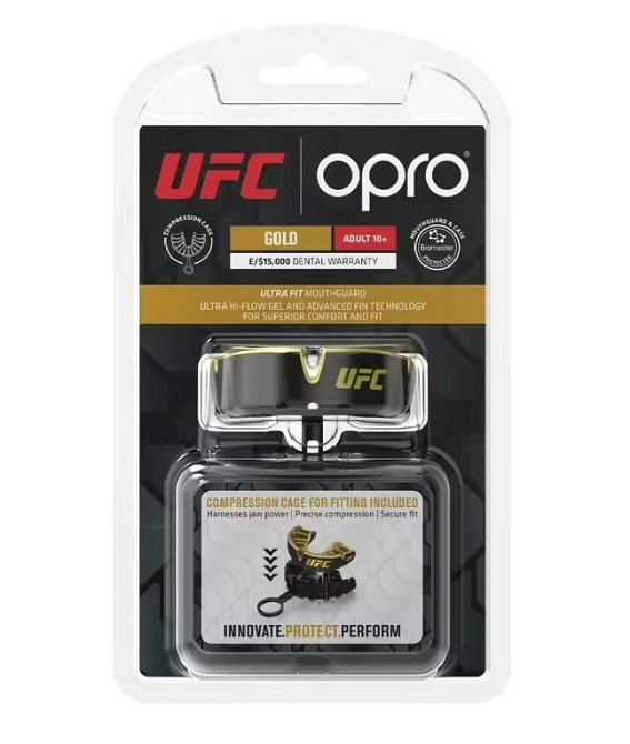 Капа OPRO Gold UFC доросла (вік 11+)  Black/Gold (art.102516001) Луцьк - фото 3