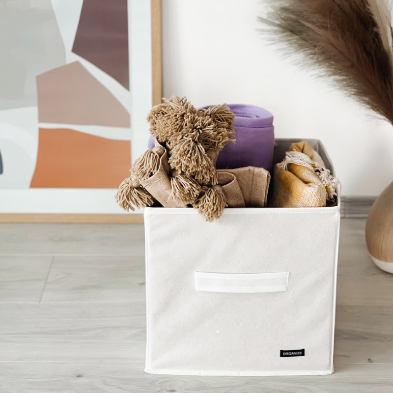 Текстильний короб для вбиральні HY-30-white (Білий) Суми - фото 1