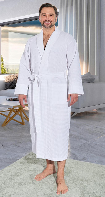 Чоловічий вафельний халат корисний подарунок (56-58) Київ - фото 1