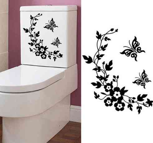 Інтер'єрна наклейка для дому 28 на 25 см чорний Київ