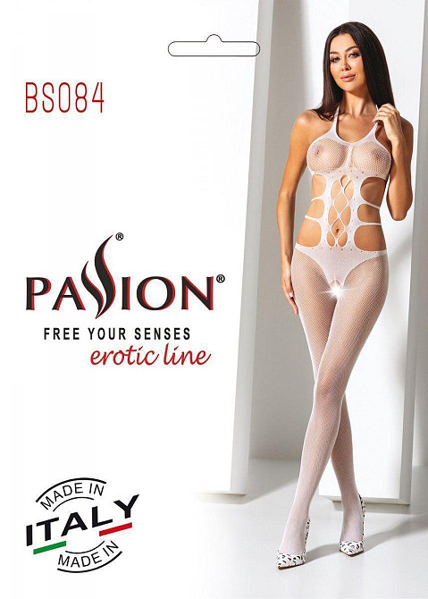 Еротичний бодістокінг Passion BS084 white Sex Aura Київ - фото 4
