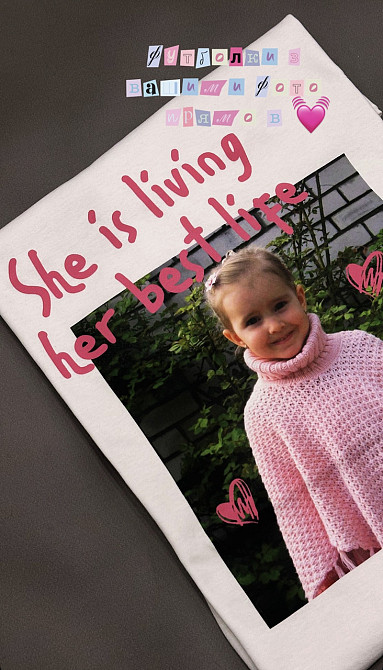 Футболка з вашим дитячим фото — індивідуальний дизайн Червоний, S Чернівці - фото 1