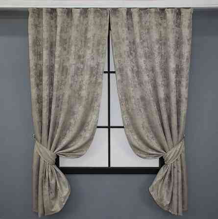 Комплект коротких штор VR-Textil Жакард Sultan XO № 1143ш Жакард Капучино 130х170 см 2 шт (35-0129) Київ