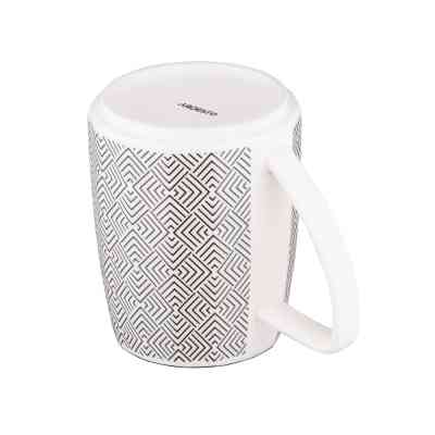 Чашка Ardesto Lamberto, 360мл, порцеляна, біло-сірий (AR3050) Винница