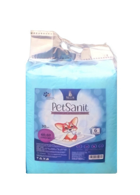 Modes Пеленки для собак Pet Sanit (6 слоев) 60 х 60 см, 30 шт Винница - изображение 1