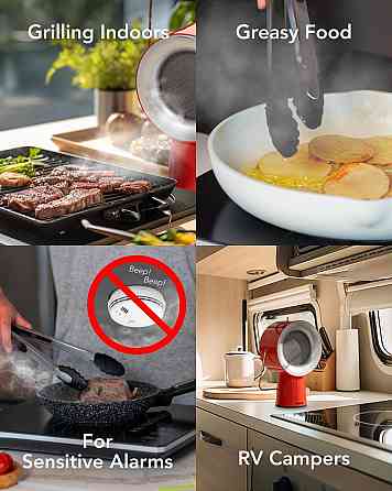 Кухонна витяжка Airhood Wired Чорний портативна безканальна 5 вугільних фільтрів нержавіючий масляний фільтр легке чищення Київ