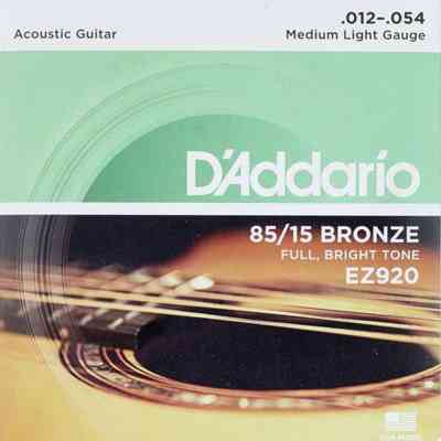 Струны для гитары D'Addario 85/15 Bronze Medium Light (12-54) (EZ920) Винница