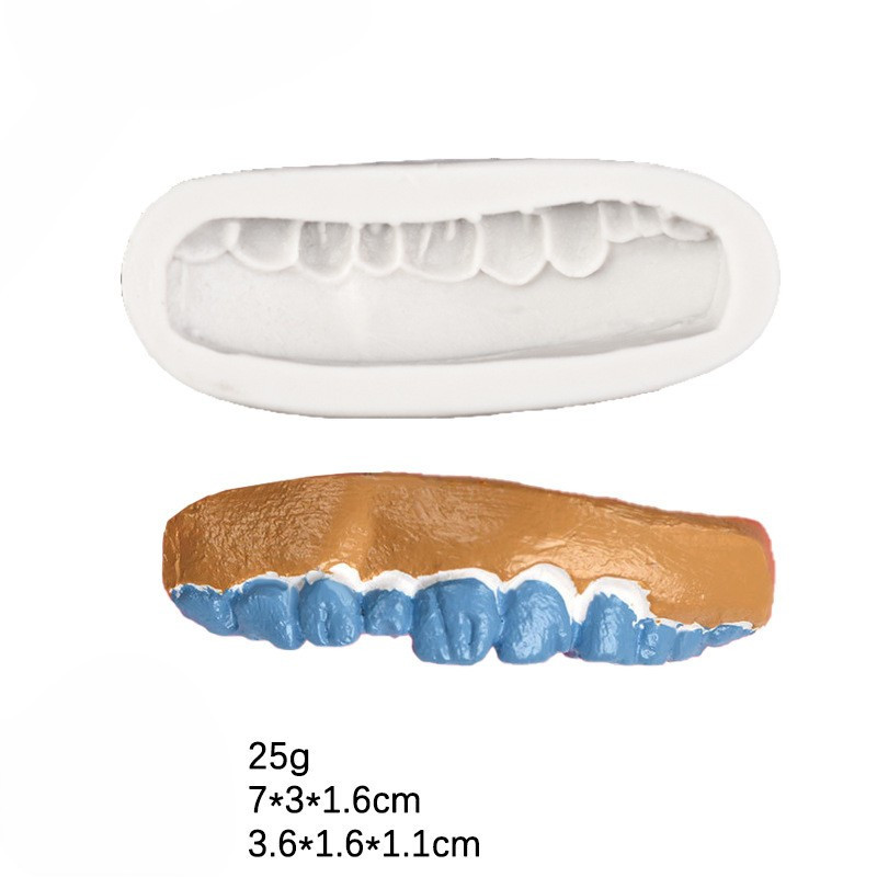 Молд силиконовый Челюсть 70 на 30 на 16 мм серый Киев - изображение 2