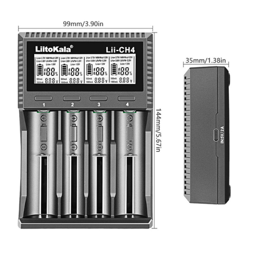 Універсальний  зарядний пристрій LiitoKala Lii-CH4 5V 2A на 4 канали Киев - изображение 3