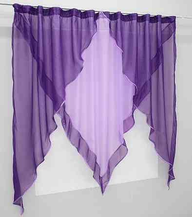 Кухонная занавеска VR-Textil № 029к фиолетовый с сиреневым 280х170 см (50-538) Киев