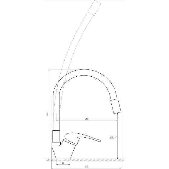Змішувач для кухні EcoMix ENERGO E-GEZ-203SLR-BLACK Київ