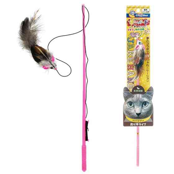 CattyMan Feather Mouse КЭТТИМЭН МЫШЬ удочка дразнилка с перьями игрушка для котов Киев