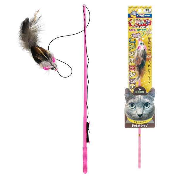 CattyMan Feather Mouse КЭТТИМЭН МЫШЬ удочка дразнилка с перьями игрушка для котов Киев - изображение 1